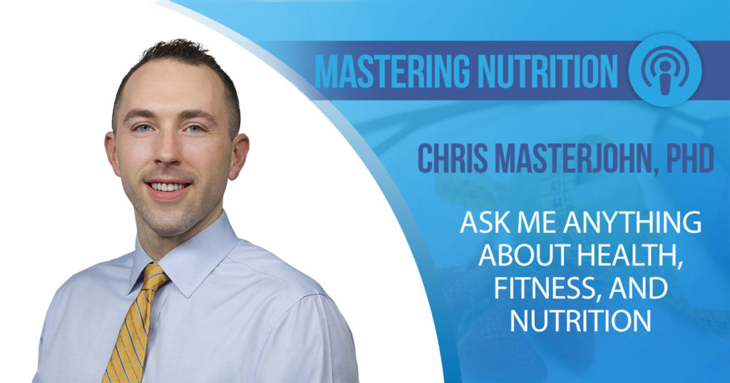 Mastering Nutrition episode 19 is a recording of the 07/12/16 Facebook Live event, "As Chris Masterjohn, PhD, Anything About Health, Fitness, and Nutrition"