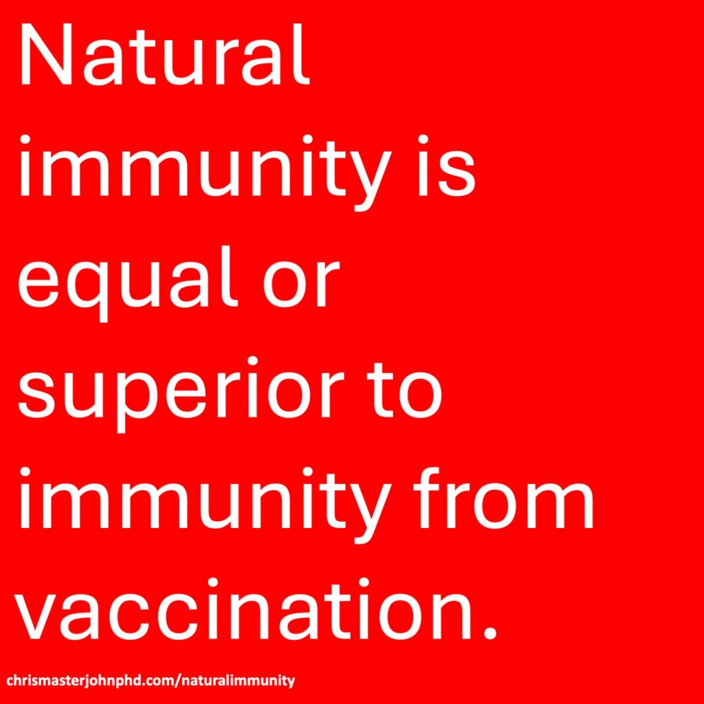 Natural Infection vs. Vaccination